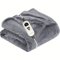 Ultra Soft Flannel Electric Throw Blanket - 130 X 160 Cm, 5 Heat Levels, Auto Shut Off, Fast Heating, Overheat Protection, Machine Washable - Ideal for Bed And Sofa