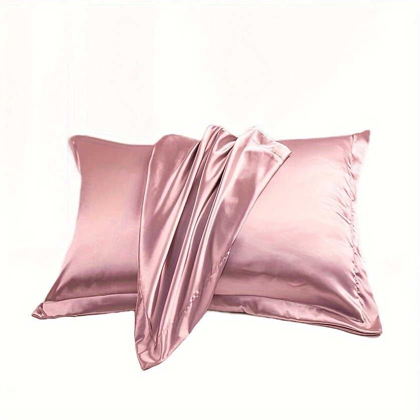 2pcs Mulberry Silk Pillow Case Slip Protector 19 Momme Silky Double Sides, Without Pillow Core