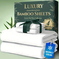 Bamboo Bedding Sheet & Pillowcase Sets - Viscose Derived From Bamboo Sheets 4pcs - Ultra Soft & Luxuriously Cooling, 20-40cm Deep Pocket, Double Stitching, Perfect for Child Hot Sleepers - Kids Room Decor