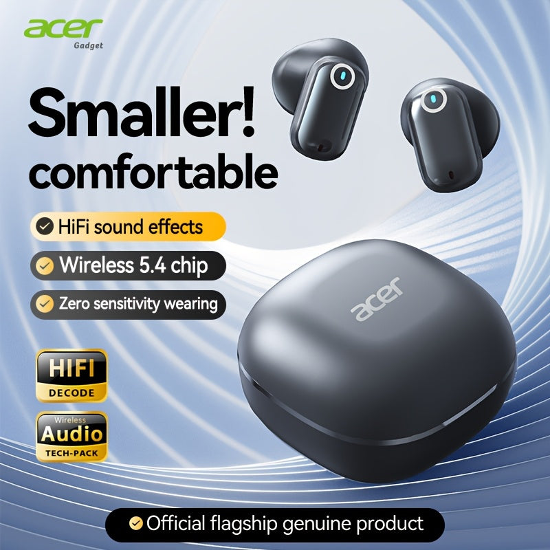 Acer OHR501 Wireless Audio Earbuds, Semi-In-Ear Design Noise Cancelling Headphones, HIFI Sound Quality Music Earphones, Headset for Commute And Fitness, Electronic Product with Touch Control And Voice Call Noise