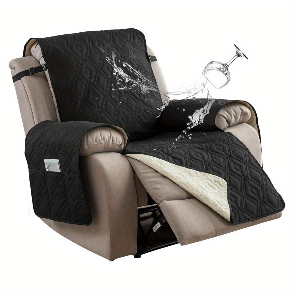 1pc 100% High Quality Recliner Chair Cover, Non Slip Recliner Covers for Recliner Chair with Pocket, Washable Reclining Chair/Furniture Protector for Pets(Recliner Chair), Easy to Install & Easy Care, Valentine's Day Home Decorations