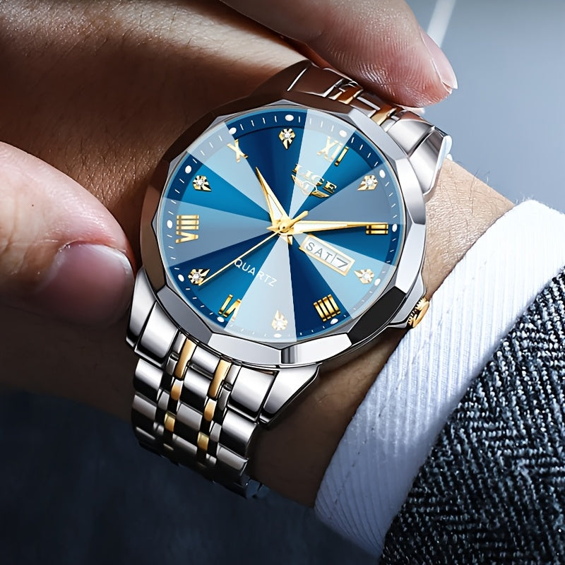 LIGE Quartz Watch/ Fashionable Appearance Steel Band/ Luminous Dial/ Time Reminder/ Multiple Colors/ Suitable for Teenagers Fashion and Versatile