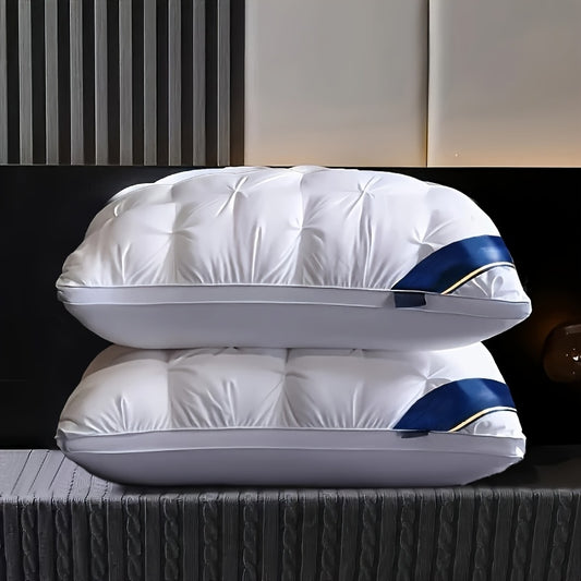 [Luxury Hotel Pillow] 2pcs Luxury 5-Star Hotel Quality Pillow | 800g Weight, 48x74cm, Machine Washable, Non-Collapse High Pillow Core, Deep Sleep, All Seasons