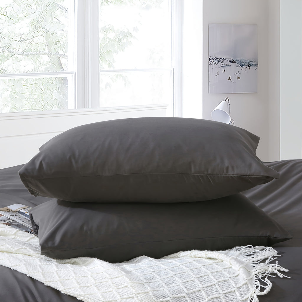 2200TC Hotel Quality Fitted Sheet Pillowcases Set Extra Deep 40cm Cover - Breathable Soft, Durable, Elastic Easy Fit, Best for - Hotel, Inn, Bedroom, Guest, Vacation Home