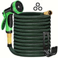 7.5/15/22.5/30/45M Garden Hose With 10-Function High-Pressure Spray Nozzle, Lightweight, Non-Expandable Water Hose For Yard, Lawn, Car Wash & Outdoor Use
