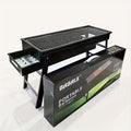 Portable Foldable BBQ Grill with Adjustable Height And Built-In Side Shelf - Heavy-Duty Metal Outdoor Grill for Backyard, Camping, Picnics - Compact Storage Design, Grill Covers for Outside, Durable Spray Paint End, for Outdoor Camping, Backyard BBQ
