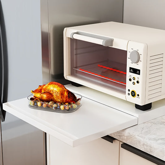 Multifunctional Kitchen Microwave Rack with Pull-Out Storage Drawer - Space Saving Microwave Rack, Multipurpose Organizer for Oven, Microwave, Coffee Maker, Modern Design, Efficient Space Saving, Easy Drill-Free Installation
