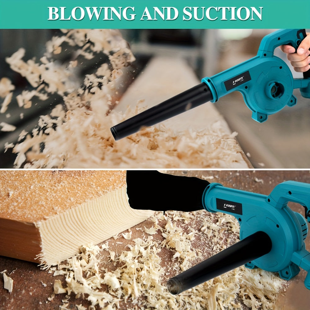 Leaf Blower for Makita 18V Battery, Electric Jobsite Air Blower with Brushless Motor, 6 Variable Speeds Up to 18000Rpm, 2-In-1 Handle Electric Blower And Vacuum Cleaner (Battery Not Included)
