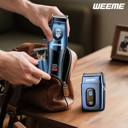 3pcs/2pcs/1pc Holiday Gift Box Hair Clippers for Men Professional, T-Blade Barber Clippers And Trimmer Set, Cordless Hair Clipper Kit with Foil Shaver And Nose Trimmer, Luxury Gift Set for Him