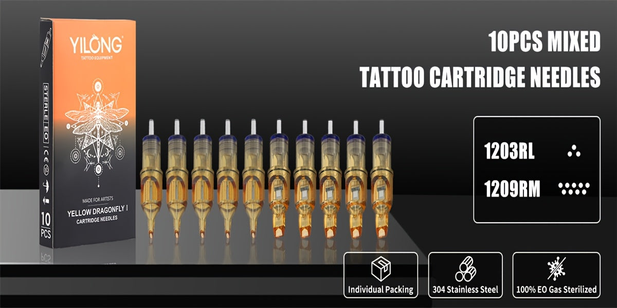 YILONG Wireless Tattoo Machine Kit Complete, Rotary Tattoo Gun, 7 Hour Battery Life, Cordless Tattoo Pen, 10 Cartridge Needles, 10 Ink, Extra Black Ink,, Transfer Gel, 1 Green Algae,, Full Tattoo Supply Equipment for Beginners, Body Art Makeup Gift