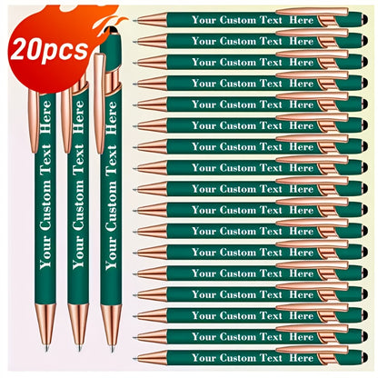 20pcs Ballpoint Pen Custom | 0.7mm&2-in-1 Touchscreen Pen | Personalized Engraved Pen Bulk | Office Supplies | School Supplies | Birthday Gift | Fathers Day Gift