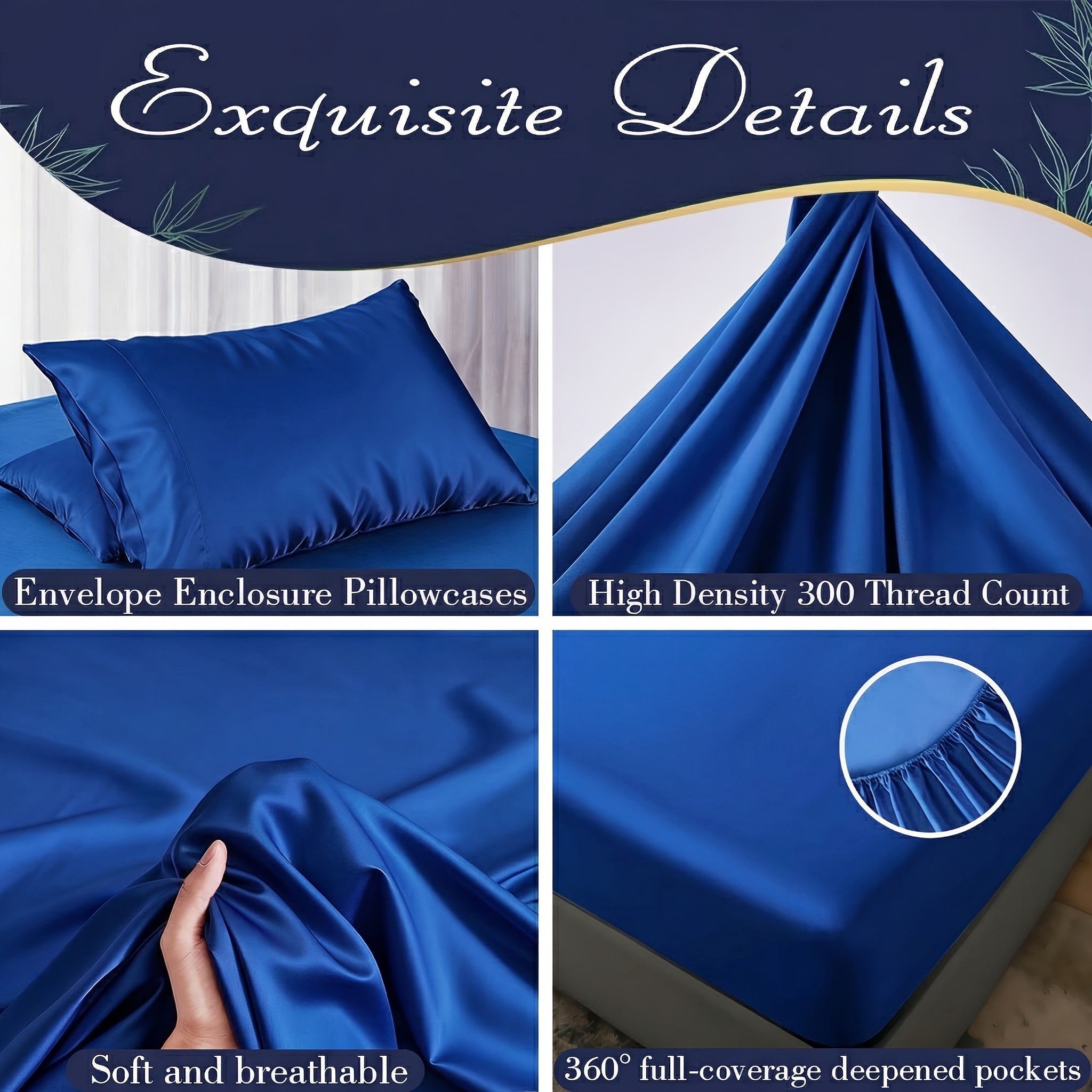 Bamboo Fiber Bedding Including a 3/4pcs Cover, Sheet, And Pillowcases, Designed to Be Soft And Gentle on The Skin, Providing Comfort And Breathability, Ideal for Those Who Sleep Hot, Featuring a Deep Pocket Design for a Snug And Secure Fit