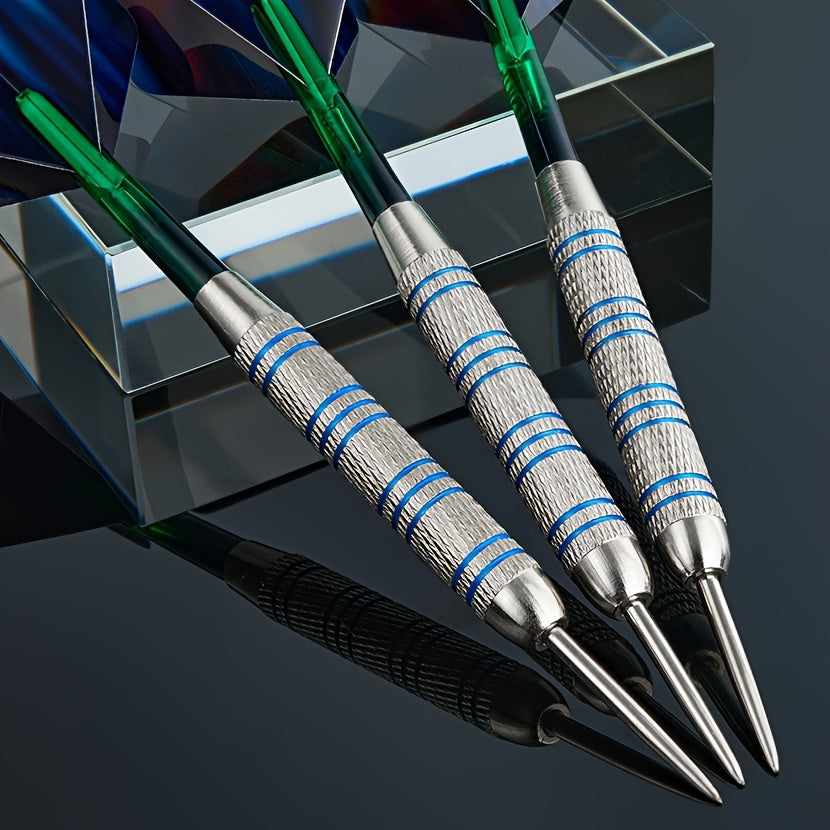 3pcs Durable Metal Tip Darts Set With Storage Box, Portable Metal Darts With Dart Flights For Beginners Or Professional Players