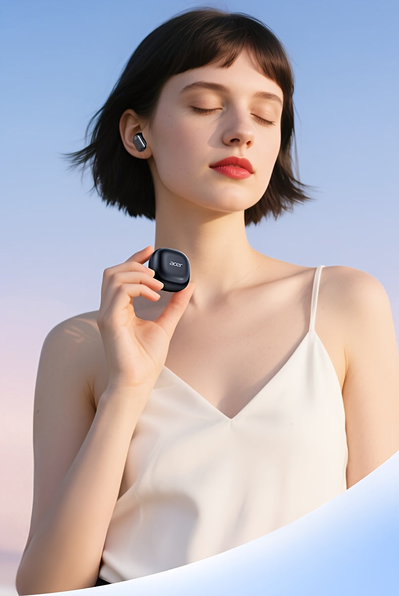 Acer OHR501 Wireless Audio Earbuds, Semi-In-Ear Design Noise Cancelling Headphones, HIFI Sound Quality Music Earphones, Headset for Commute And Fitness, Electronic Product with Touch Control And Voice Call Noise