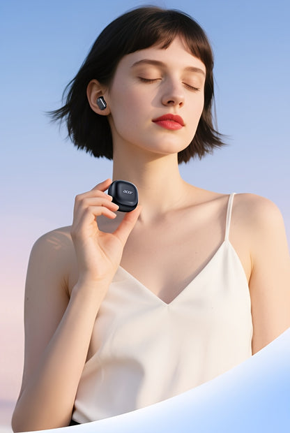 Acer OHR501 Wireless Audio Earbuds, Semi-In-Ear Design Noise Cancelling Headphones, HIFI Sound Quality Music Earphones, Headset for Commute And Fitness, Electronic Product with Touch Control And Voice Call Noise