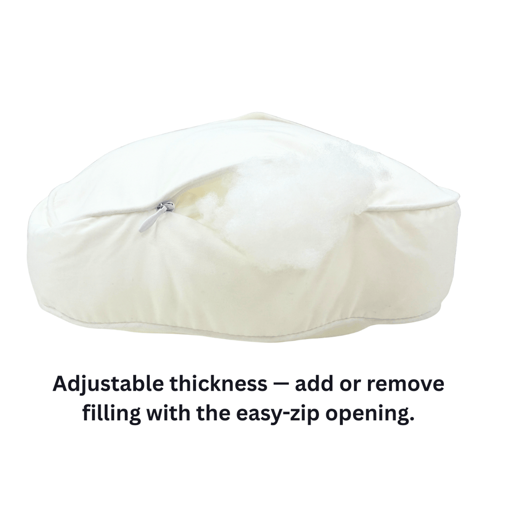 Aus Made Ergonomic Leg Knee Pillow with Adjustable Straps for Side Sleepers 33cm x 23cm