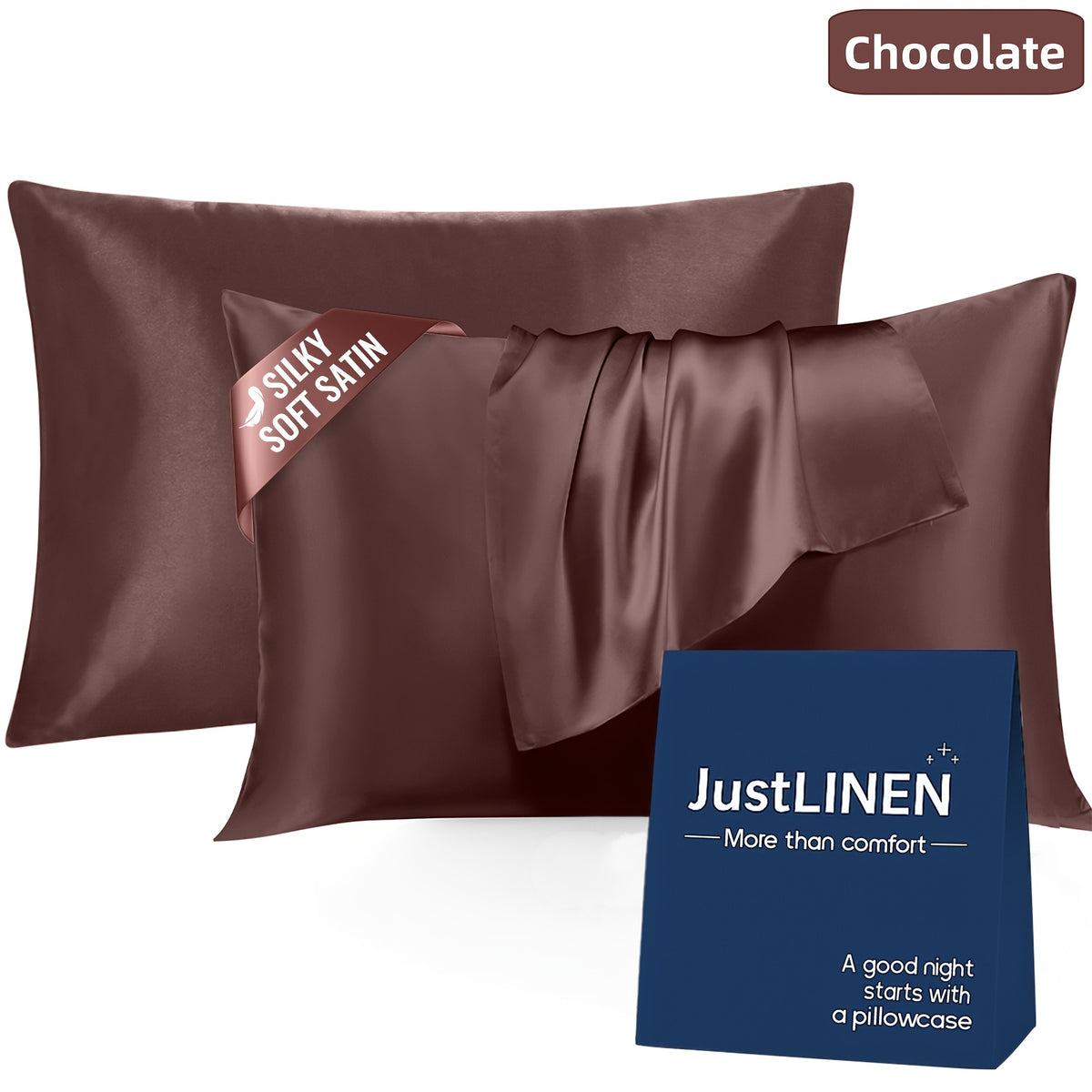 2pcs Satin Pillowcase Set - bedroom and guest-room bedding – additional product view 55