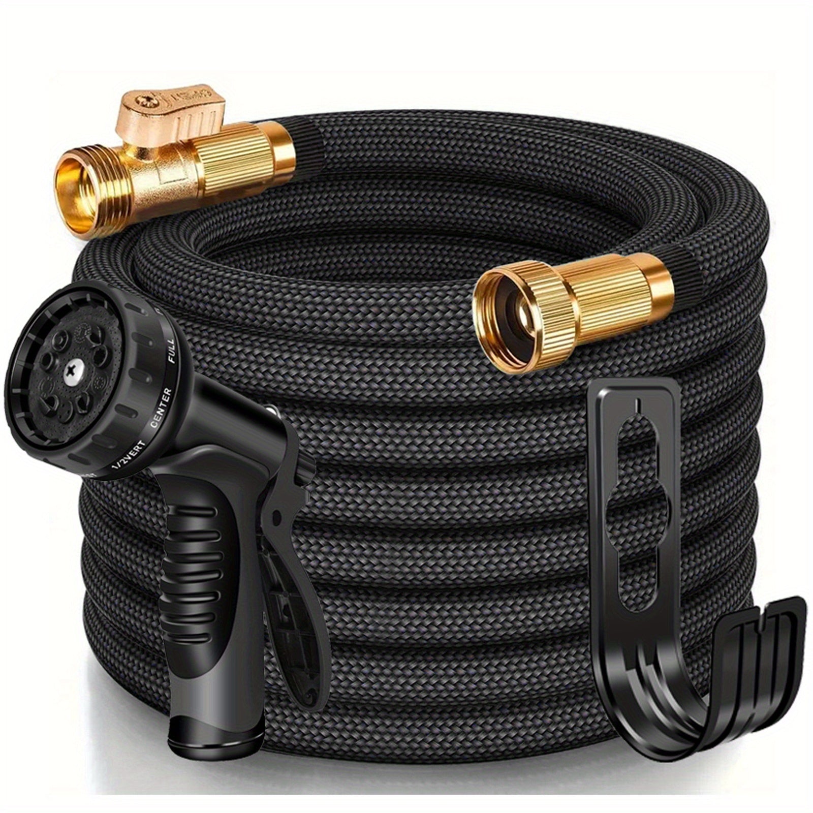 7.62m Garden Hose – 10-Pattern Nozzle & Yard Car Washing – alternate design view