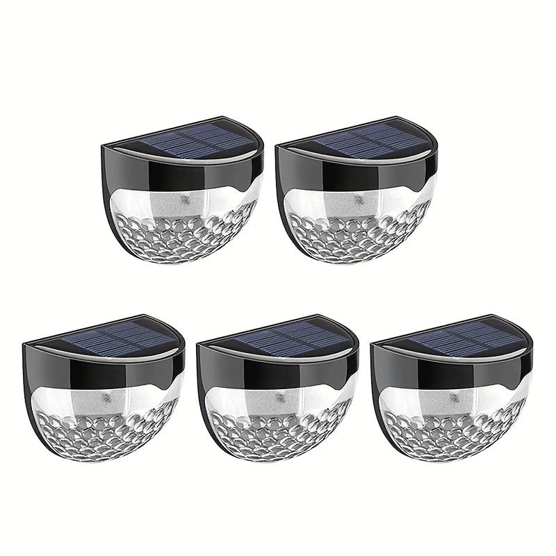 5/10x Outdoor LED Solar Powered Fence Wall Lights Garden Step Path Decking Lamp