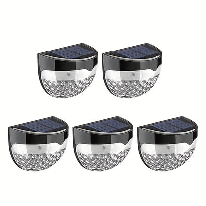 5/10x Outdoor LED Solar Powered Fence Wall Lights Garden Step Path Decking Lamp