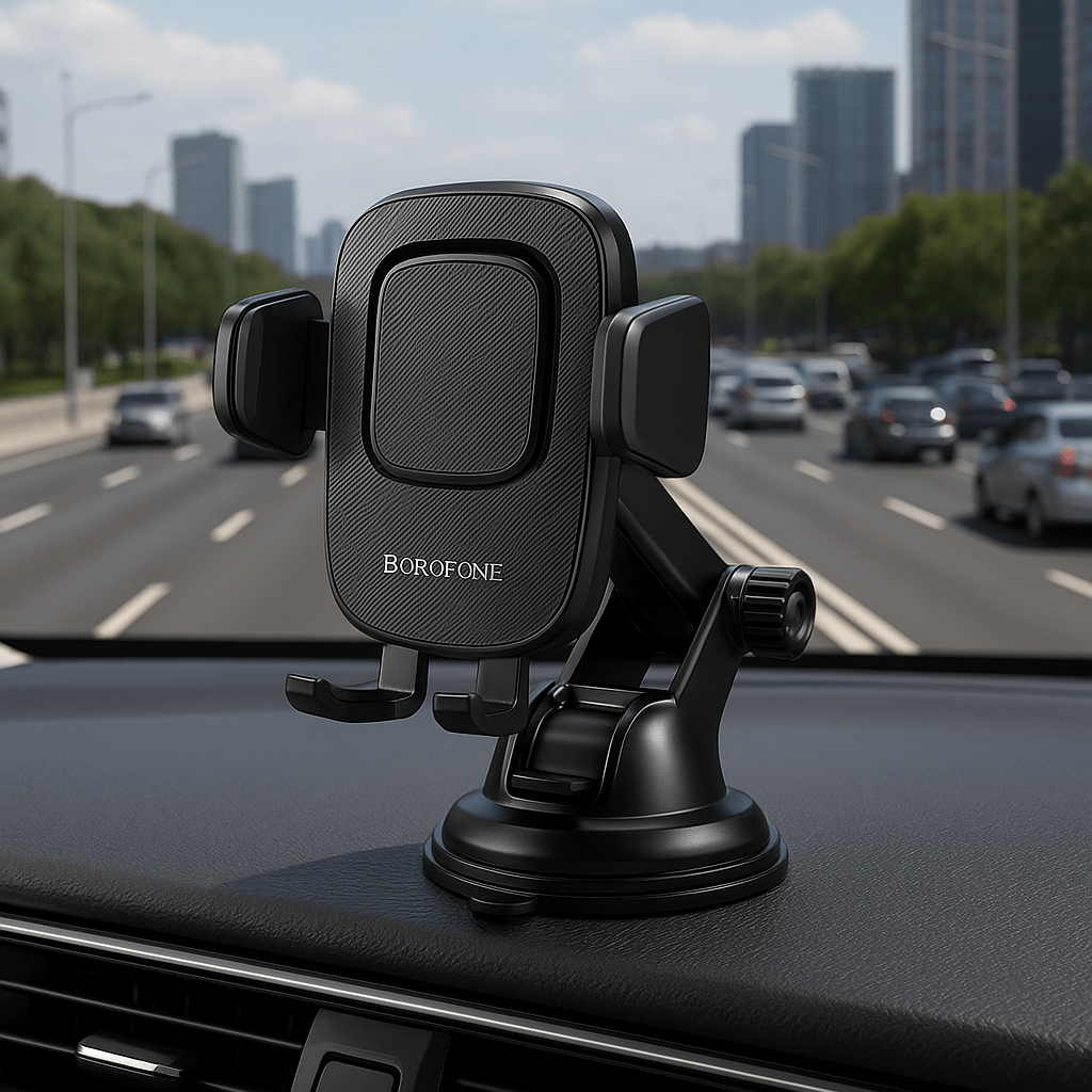 Borofone BH60 Car Mount Mobile Phone Holder – Car Mount with 360° Rotation & Strong Suction Cup