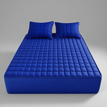 Completely Waterproof And Breathable Mattress Cover That Offers Comfort, Featuring a Thick Quilted Design with Multiple Layers And a Deep Pocket Suitable for 15-Inch Mattresses, Designed for Year-Round Use And Reusable Underpads
