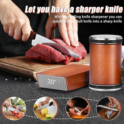 Premium Knife Sharpener Pro Rolling Edge Sharpeners Diamond Sharpening Stone New BubbleBubble