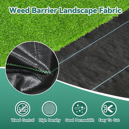 Heavy-duty Weed Control Fabric, 1pc Black PP Material, Anti-aging, Water-permeable And Breathable Grass Covering Fabric, Suitable For Flowers, Vegetables, Fruit Trees And Gardens To Control Weeds, Lawn Care, And Agricultural Weed Suppression Fabric