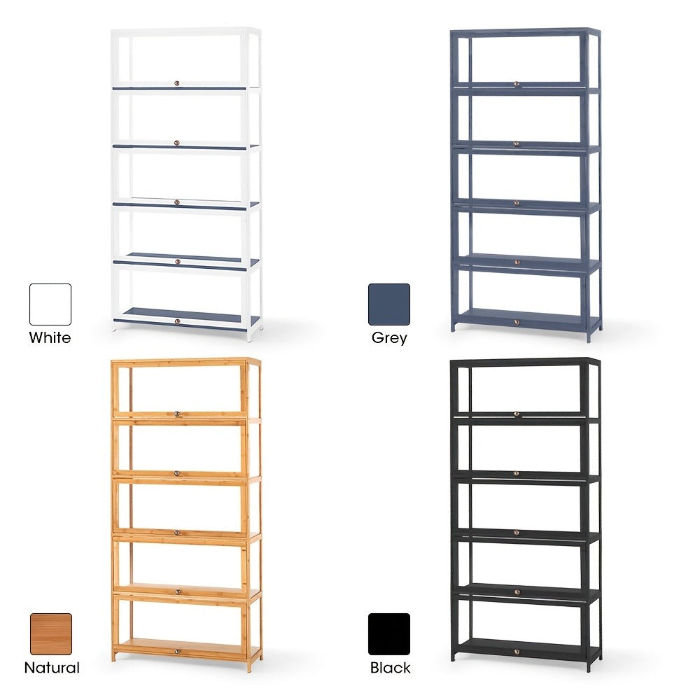 5-Tier White Collectable Display Case for organised Australian homes