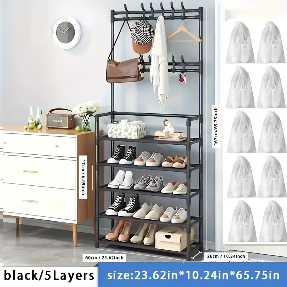 Black Freestanding Shoe Rack product detail 21