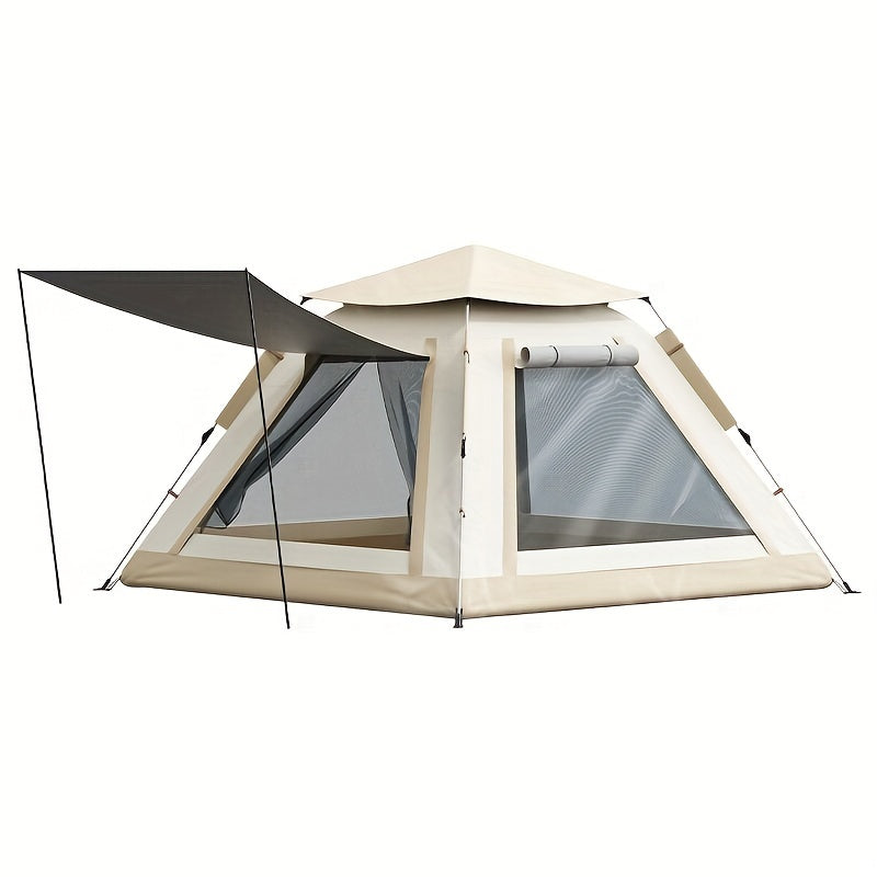 Instant Pop Up Camping Tent Automatic Canopy High Quality Big Family 240cm X 240cm X 150cm 4-5Person, Material Compositionl:201D