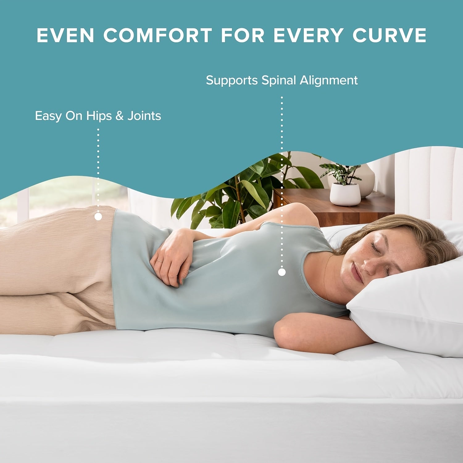 Luxury Soft Cotton Hotel Quality Mattress Topper - 4" (10Cm) Deep Mattress Pad, Heavy-Duty Support, Machine Washable Bed Topper with Zipper Closure, Fits Twin/Full/Queen/King Beds - Ideal for Home, Hotels, Guest Rooms