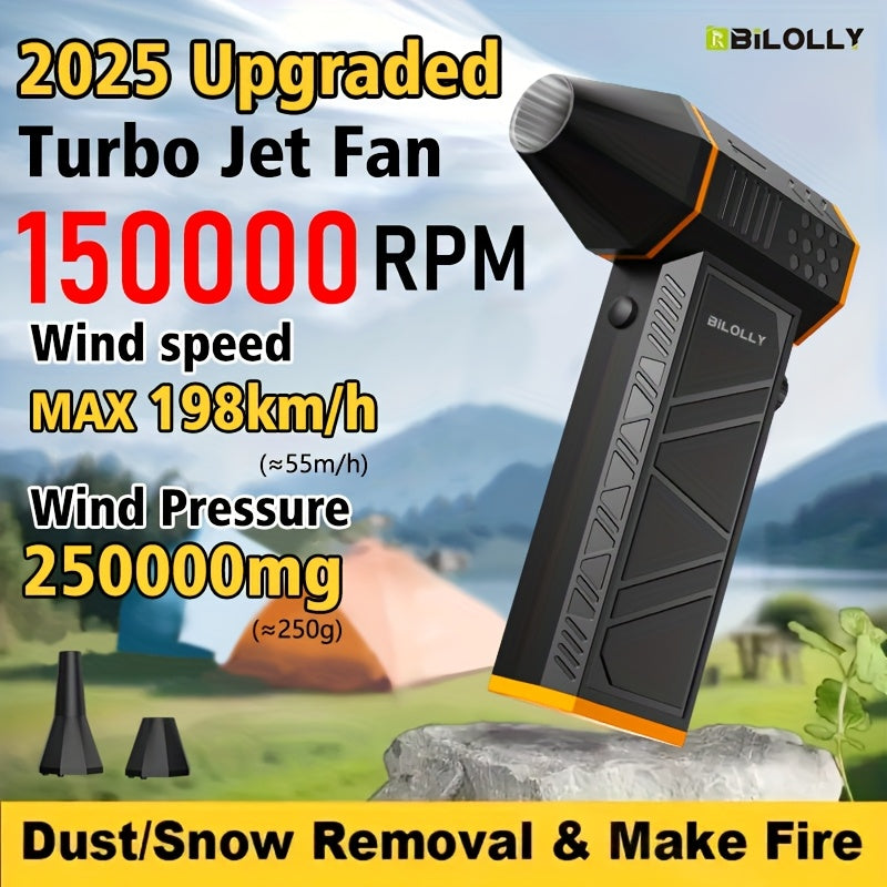 Bilolly Turbo Fan High-Power Jet Fan, 150000RPM, Compressed Air Dust Blower, 3-speed Settings - 100000/130000/150000RPM, Car Cleaning Tool, Lightweight Blower, High-Performance Motor, Durable Construction, Powerful Airflow, Birthday Gift For Men