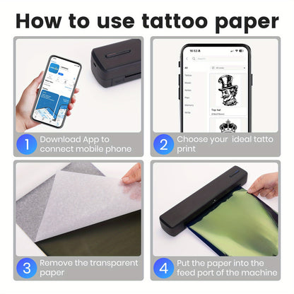 Portable Wireless Inkless Thermal Printer D810 - Compact Mobile Printer with Wireless for iOS/Android/- Devices, Compatible with Smartphones, Tablets, Laptops, -Charged Thermal Paper Printer (Letter/A4)