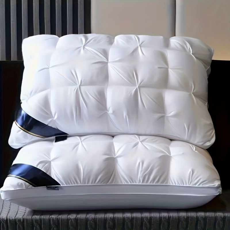 [Luxury Hotel Pillow] Luxury Hotel Quality Pillow, 48.26X73.66 cm | High Quality Soft Down Alternative Filling, Suitable for Back, Abdomen Or Side Sleeper Sleepers, And Pregnant Women, Polyester, Hand Wash Only