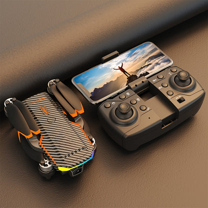 New F168 Light Flow Dual Camera Brushless Remote Control Drone, Mobile App Control, Beginner Men'S Gift, Indoor/Outdoor Affordable Drone, Christmas Halloween Thanksgiving Gift