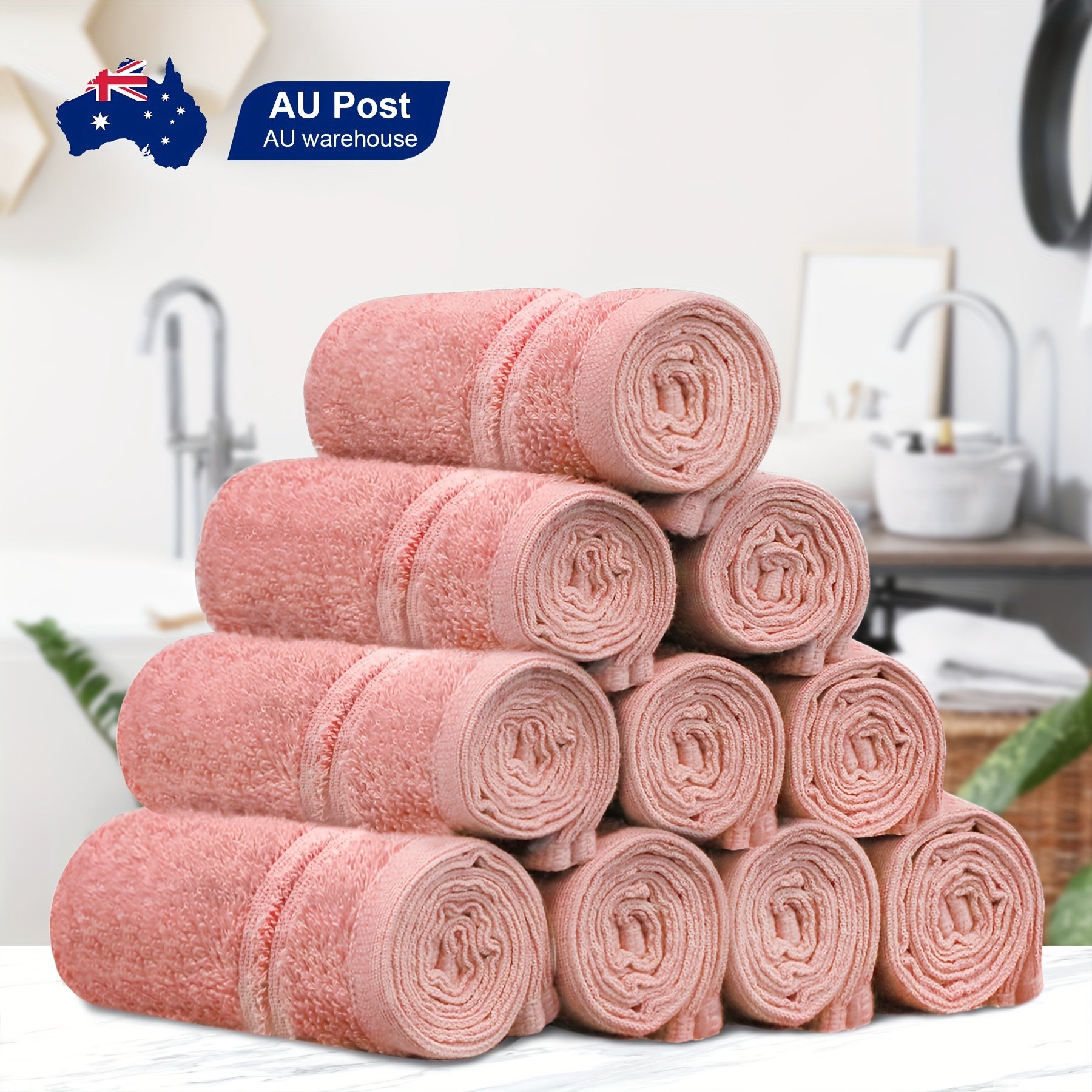 10-Piece Cotton Bath Towel Set - Quick-Dry for Practical Everyday – additional product view 40