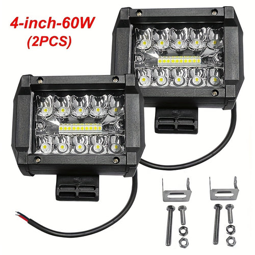10.16cm/15.24cm/17.78cm/55.88cm Led Work Lights Flood Combo Beam High Brightnes Light Bar For Offroad, Suvs, Atvs, Utvs, Trucks, Boats