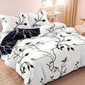 3pcs Double Side Printed Plants Design Quilt Duvet Cover Bedding Comfortable Soft, Durable And Stylish Fit for All-Season with Zipper Closure Included 1*Quilt Cover & 2*Pillowcases, Single/ Double/ Queen/ King Size, Room Decorations, Gifts