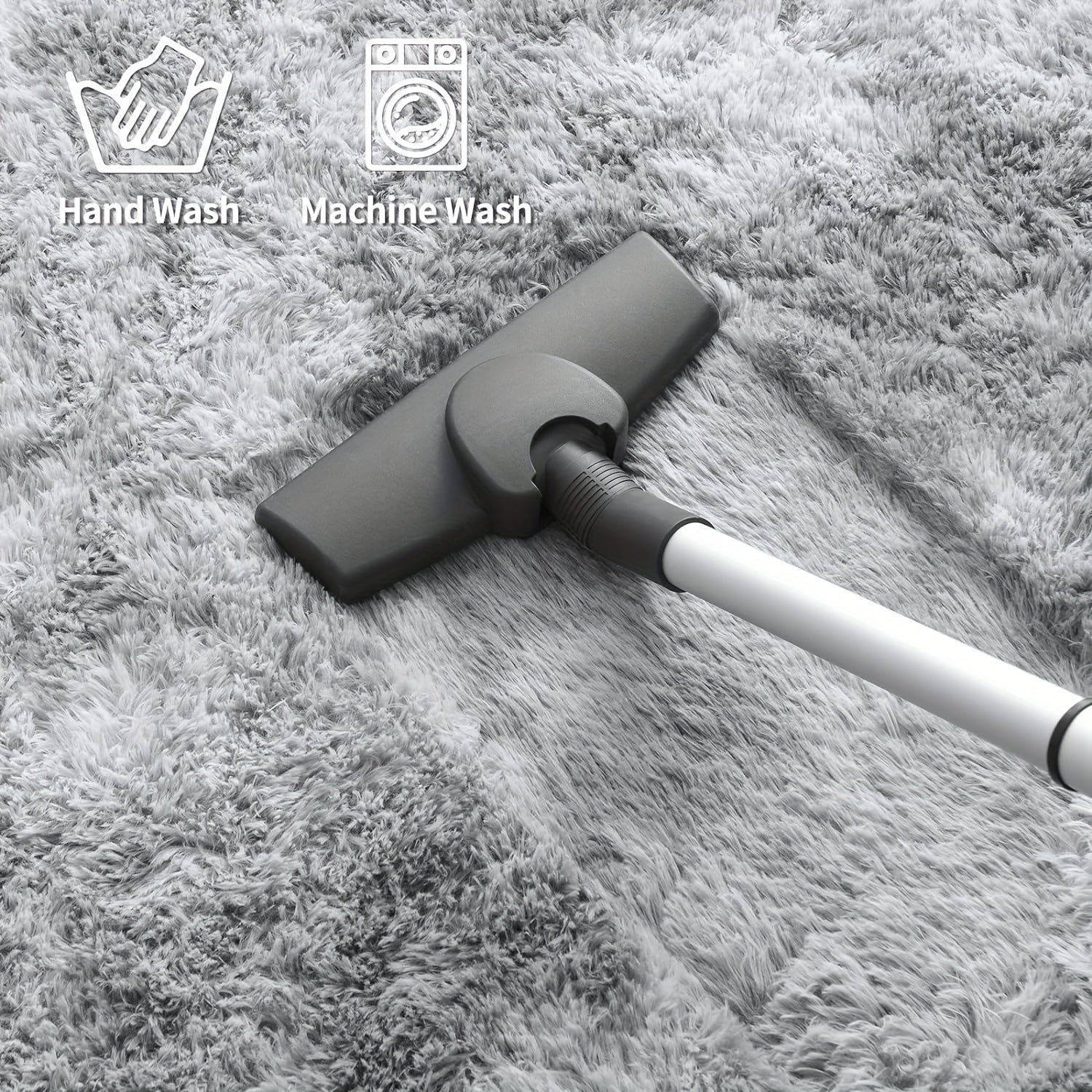 One Fluffy Area Rug Designed for The Bedroom, Featuring a Soft And Fuzzy Shaggy Texture, Suitable for Any Room, with a Non-Slip Base, Available in Light Grey, Dark Grey, Khaki, And Blue