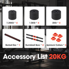 Adjustable Dumbbell and Barbell Set detail view 17 for Australian shoppers