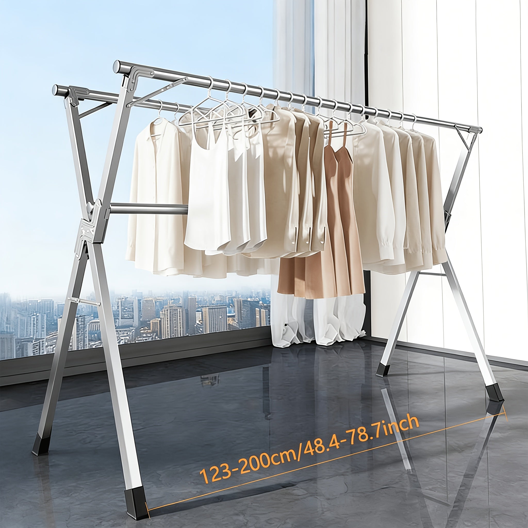 Adjustable Foldable Clothes Drying Rack product detail 11