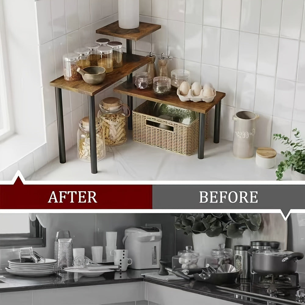 Adjustable Kitchen Storage Rack - Space-Saving – product detail angle