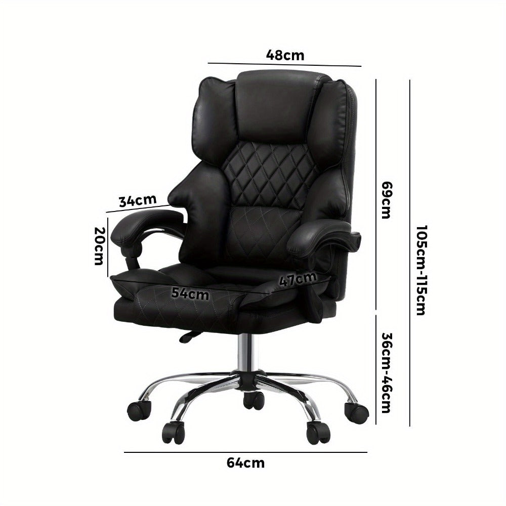 Adjustable Leather Reclining Massage Office Chair - home offices – additional product view 10