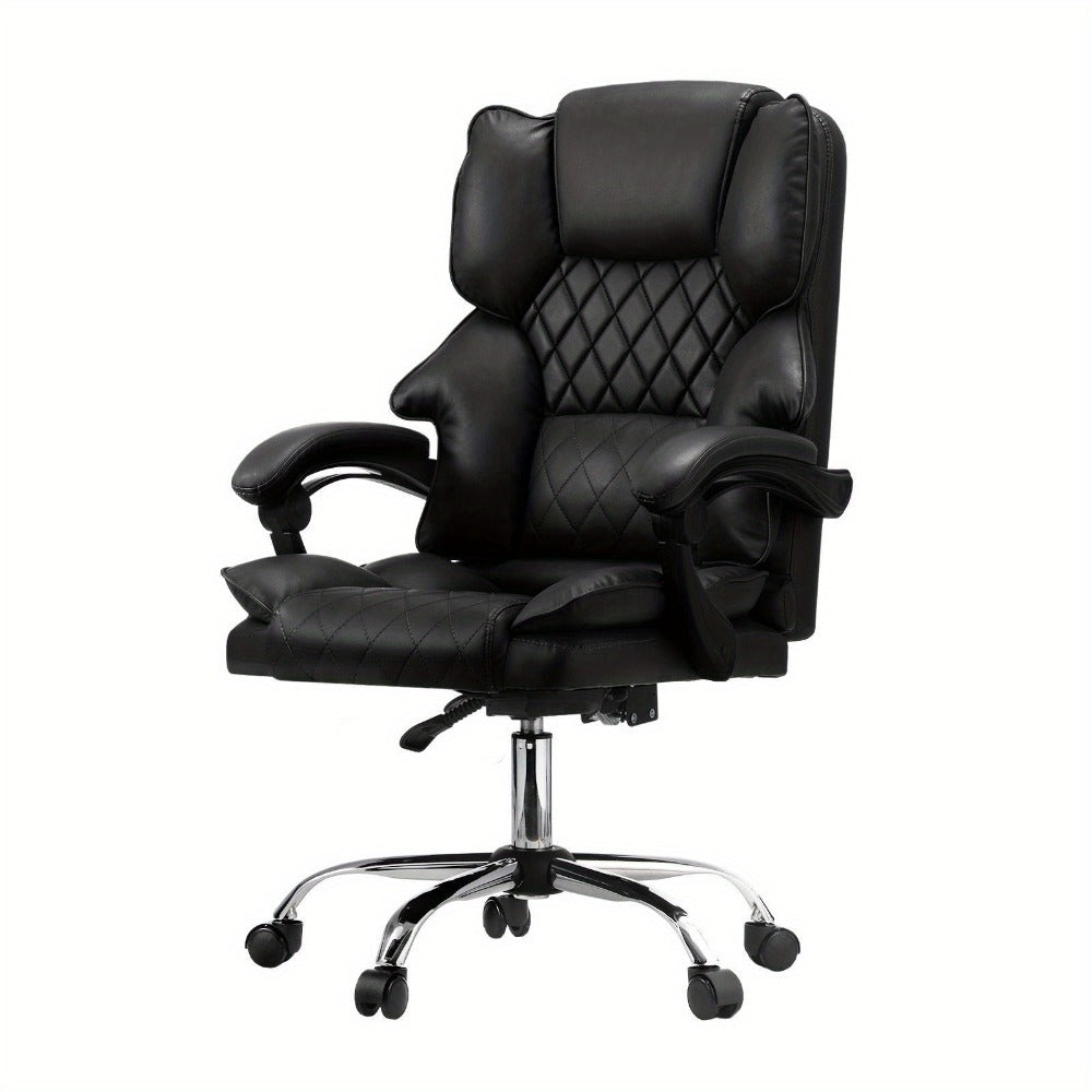 Adjustable Leather Reclining Massage Office Chair - home offices – additional product view 11