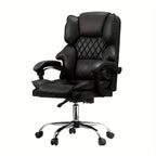 Adjustable Leather Reclining Massage Office Chair - home offices – additional product view 11