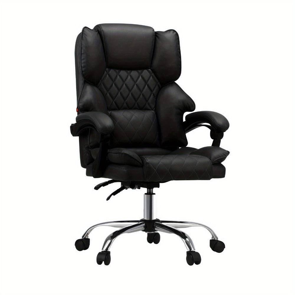 Adjustable Leather Reclining Massage Office Chair - home offices – additional product view 9