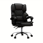 Adjustable Leather Reclining Massage Office Chair - home offices – additional product view 9
