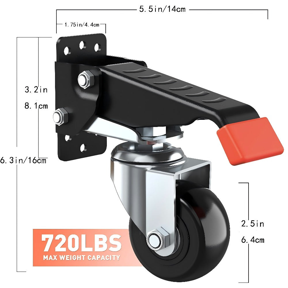 Retractable Workbench Caster Wheel Set detail view 2 for Australian shoppers