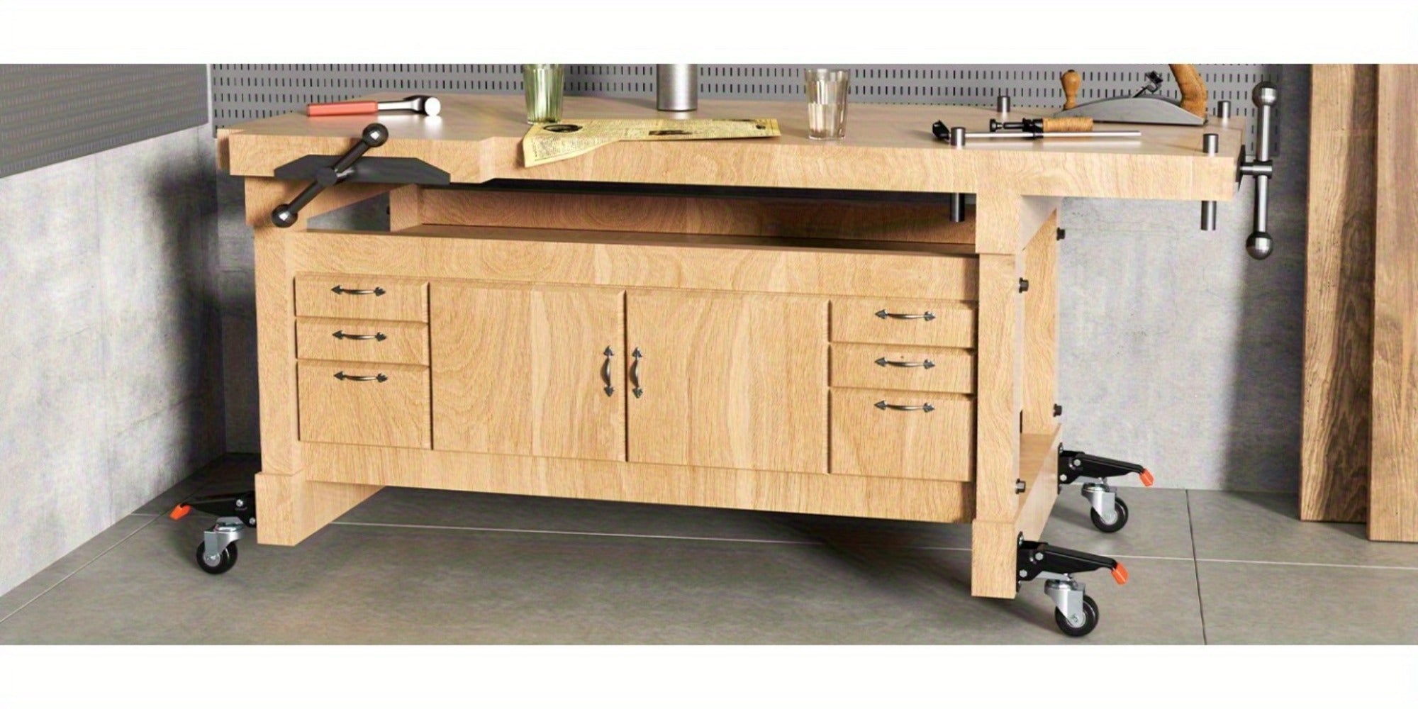 Retractable Workbench Caster Wheel Set detail view 13 for Australian shoppers